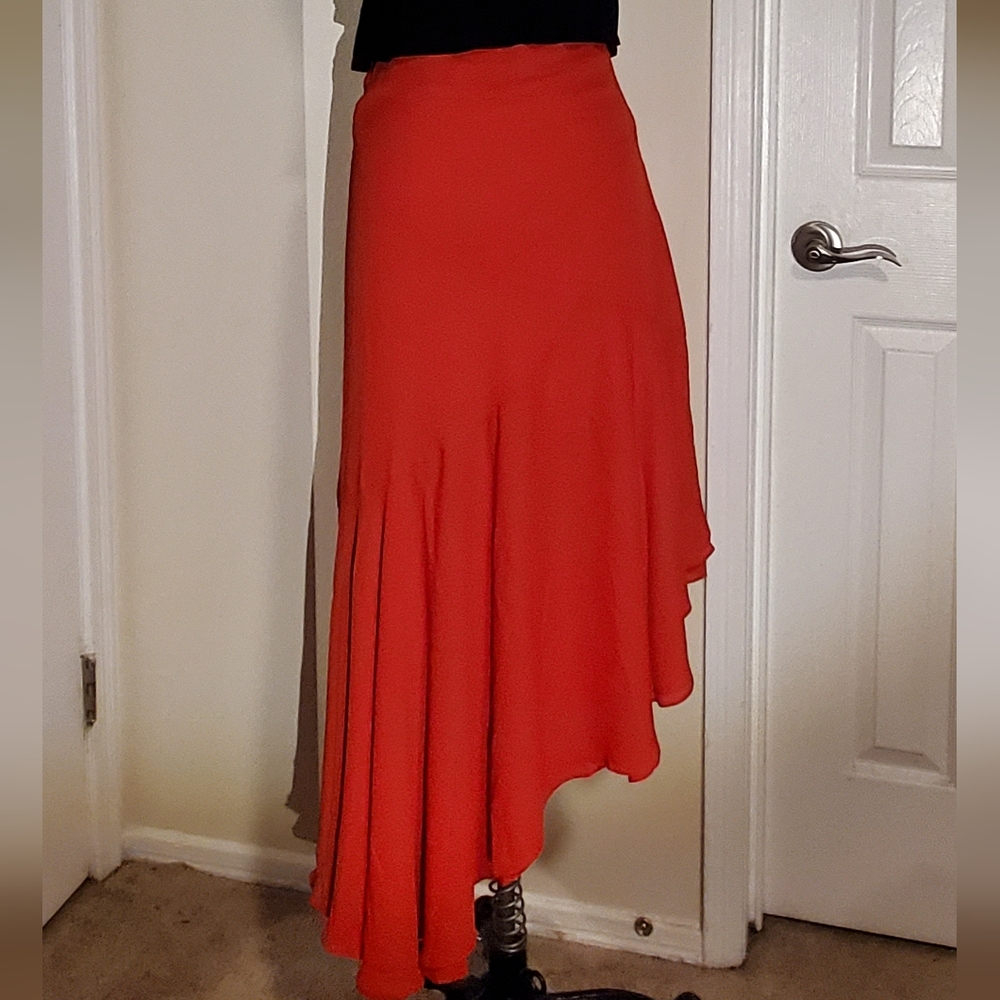 NA-KD asymmetric block skirt red - Picture 4 of 7